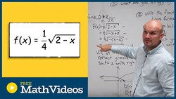 Identify the transformations and domain and range, square root function Instructional Video