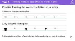 Practice of x-height letters Instructional Video