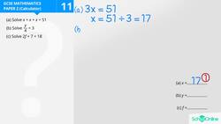 GCSE Secondary Maths Age 13-17 - Algebra: Solving Equations - Explained Instructional Video