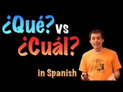 02 Spanish Lesson - ¿Qué? vs ¿Cuál? Instructional Video