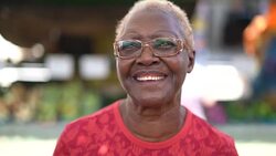 Happy Senior African Ethnicity Woman Portrait Stock Footage
