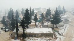 Idlib refugee camp aerials News Clip