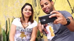 Brazilian Couple Taking a selfie Stock Footage