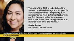 Could appointing a chief heat officer help Toronto adapt to a warming climate? News Clip