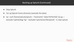 Learning Splunk - Backing up Your Splunk Instance Instructional Video