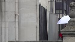 The latest Banksy remains covered at the Royal Courts of Justice News Clip