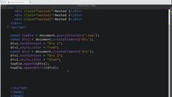 Modern Web Design with HTML5, CSS3, and JavaScript - append() and prepend() Methods Instructional Video