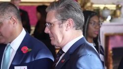 King Charles speaking with guests at Buckingham Palace Pre-COP27 reception News Clip