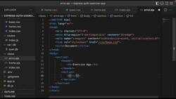 Express Framework Fundamentals - Secure Sign-Up with Auth0 and Node.js - JavaScript Tags with EJS in Express Instructional Video
