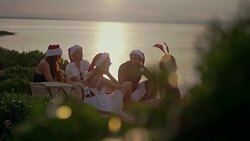 Summer Christmas celebration Stock Footage