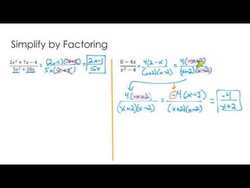 Simplify Rational Expressions by Factoring Instructional Video