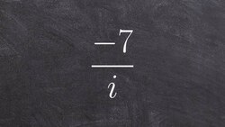 Pre-Calculus - Simplifying an imaginary number when a denominator -7 / i , -7/root(3) Instructional Video