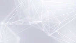 Abstract Low poly Molecule And Communication white bright technology Connection structure. Social mesh Network polygonal loop background. soft cleans professional business presentation motion Stock Footage