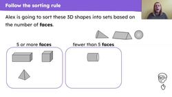 Find different ways to sort 3D shapes Instructional Video