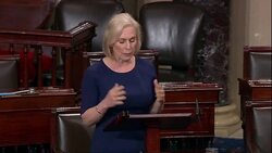 Senator Gillibrand floor remarks on Kavanaugh sex abuse accuser Ford Stock Footage