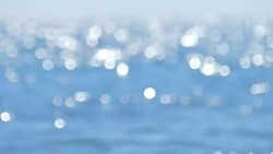 Blurred image of sparkling sea surface Stock Footage
