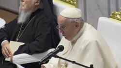 CLEAN : Pope prays for peace at Bahrain's Our Lady of Arabia Cathedral News Clip