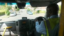 Man driving minibus News Clip