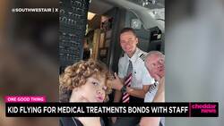 One Good Thing: Kid Flying for Medical Treatments Bonds With Staff News Clip
