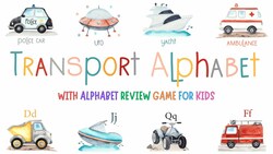 Transport Alphabet And Review Game | For Kids | 4K Instructional Video