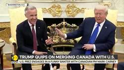 Donald Trump Quips on Merging US With Canada, Wittily Calls Carney Nasty News Clip