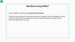 The Front-End Web Developer Bootcamp - HTML, CSS, JS, and React - Benefits of Using HTML5 Instructional Video