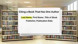 Citing Sources: Book with One Author Instructional Video