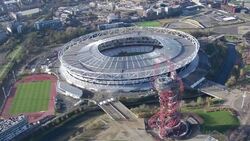 Aerial views of the London Stadium and the Olympic Park News Clip