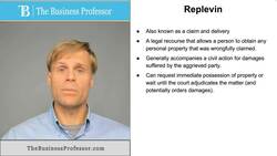Replevin Instructional Video