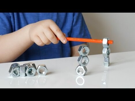 Fine Motory Skills Practice: Pencil and Nuts