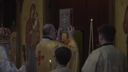 People take part in a special service at a London Ukrainian Catholic church News Clip