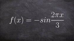 Graphing a Trigonometric Graph Sine with a Reflection Instructional Video