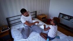 Time for fun with dad Stock Footage