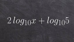Math tutorial for condensing a logarithmic expression with two logs Instructional Video