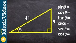 Given a lengths of a right triangle evalute the six trig properties Instructional Video