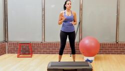 How to Do a Box Step & Squat Warm-Up for Female Leg Workout Instructional Video