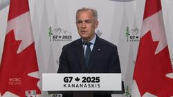 Carney responds to questions about the lack of a G7 joint statement on Ukraine News Clip