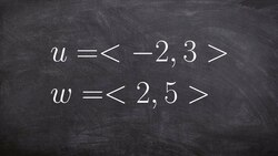 Subtract two vectors algebraically and numerically Instructional Video