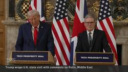 Trump, Starmer disagree over Palestinian state as visit wraps News Clip