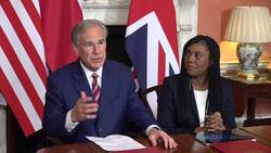Governor of Texas Greg Abbott speaks after Texas sign trade pact with UK News Clip