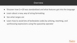 C++ 20 (2a) New Features - Course Summary Instructional Video