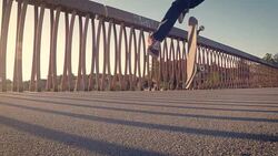 Skateboarding Practice Freestyle Extreme Sports.close up Stock Footage