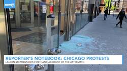 Aftermath from Weekend Protests in Chicago News Clip
