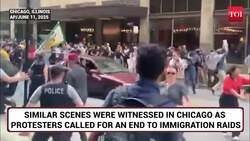 US Riots: American Flag Pulled Down, Set On Fire As Anti-ICE Fire Spreads To Several Cities News Clip