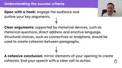 Writing speeches about supporting Victorian working class children Instructional Video