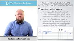 Recognize Special Inventory Sales Transactions - Accounting Instructional Video