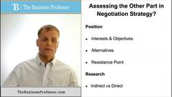 Assessing the Other Party in a Negotiation Strategy Instructional Video