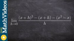 Find the derivative from the difference quotient Instructional Video