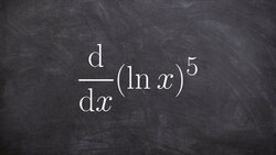 Using the chain rule to take the derivative with the natural logarithm Instructional Video