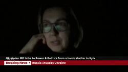 Ukrainian MP among those seeking shelter in a Kyiv bomb shelter News Clip